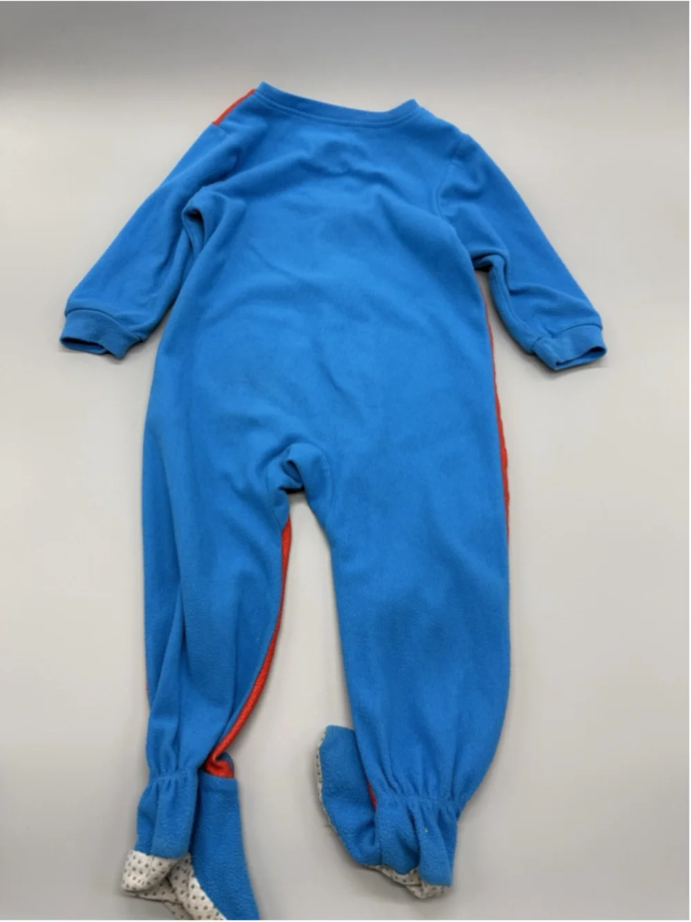 Disney Baby Mickey Mouse Fleece Footed One-Piece Sleeper 24M Red Blue Zip FR